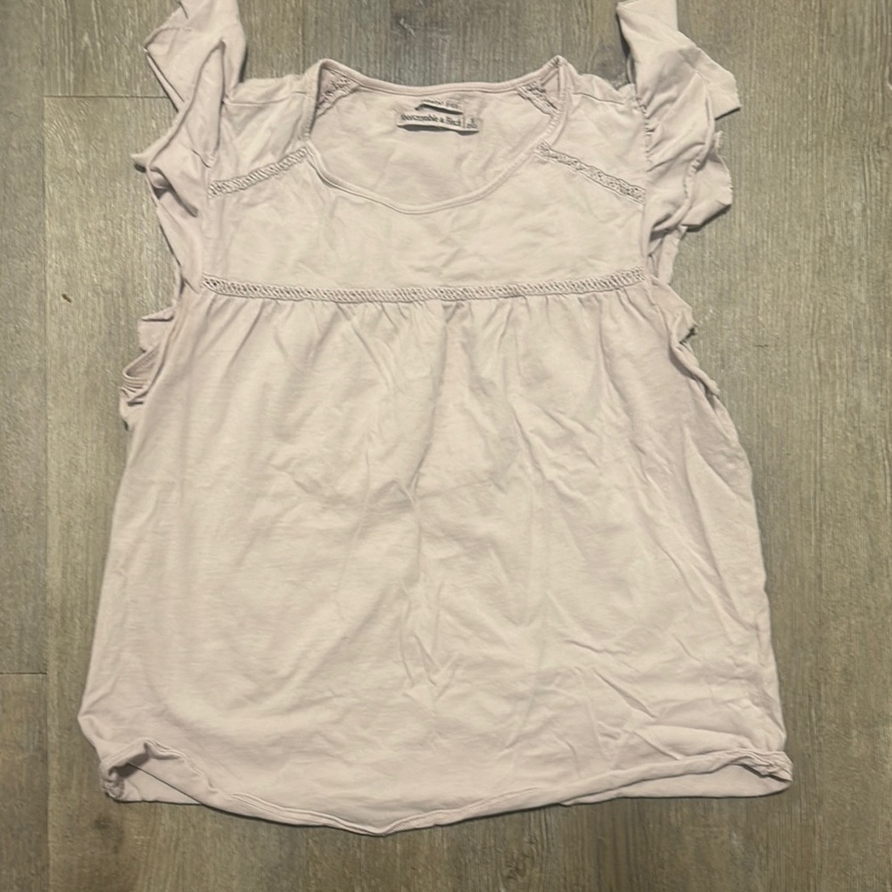 Abercrombie & Fitch Light Pink Ruffled Blouse